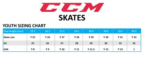 goalie skate size chart.